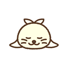 手書き風のシンプルアイコンイラスト　ゴマアザラシ © nissat