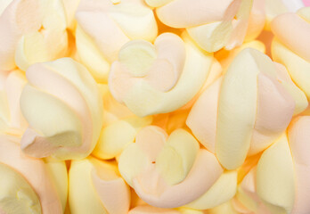 marshmallow background with Soft Swirled Pastel Marshmallows