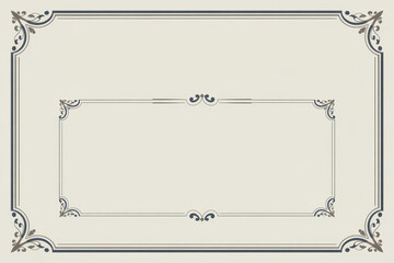 Elegant vintage border with intricate floral and geometric design