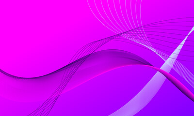 purple pink business smooth lines wave curves on soft gradient abstract background