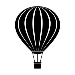 Fototapeta premium A hot air balloon silhouette Vector illustration