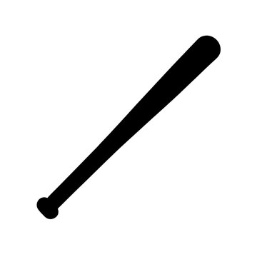 A baseball bat silhouette Vector illustration