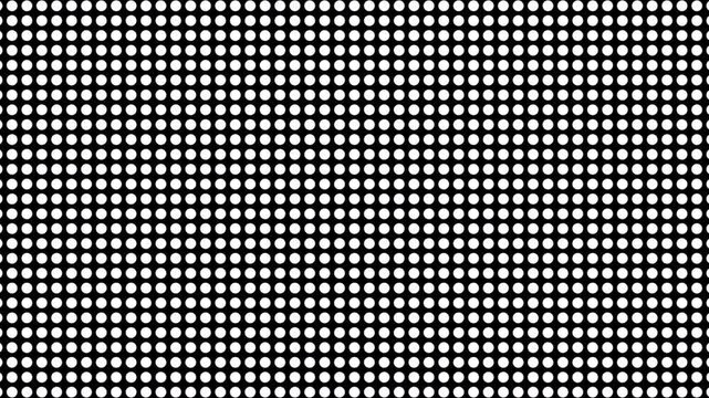 strobing size changing staccato white circle spots or rows of dots that change size and scale every few seconds  in a strobing sequence visual effect overlay video can be used with blending modes 4K