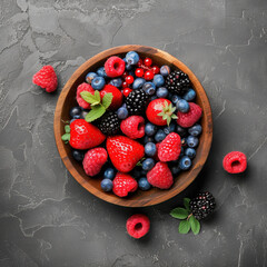 Bowl of berries on a slate