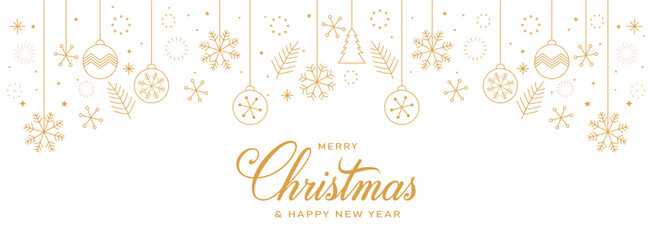 Merry Christmas and happy new year on Christmas letters, Gift boxes, Christmas element for greeting 