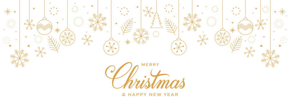 Merry Christmas and happy new year on Christmas letters, Gift boxes, Christmas element for greeting 
