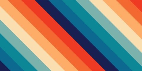 Groovy retro background pattern Vintage grunge colorful stripes background