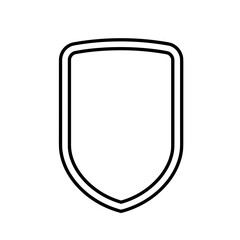 Double-lined Heraldic Shield Icon: Blank Template