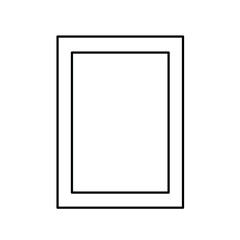 Simple Black Rectangular Frame with Inner and Outer Borders.