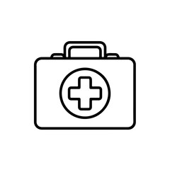 Obraz premium Simple Outline of a Medical First-Aid Kit
