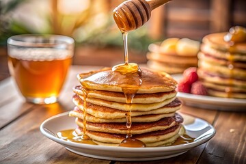 pancakes with honey
