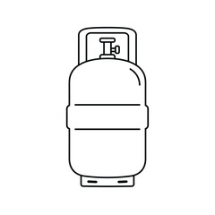 Obraz premium Line Art Illustration of a Propane Gas Tank with Valve