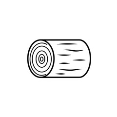 Simple Outline of a Cylindrical Tree Log