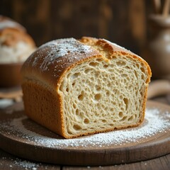 Fresh Bread on Wooden Board