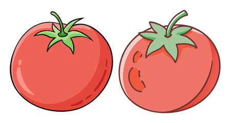 Two ripe red tomatoes fresh healthy food produce agricultural fruit