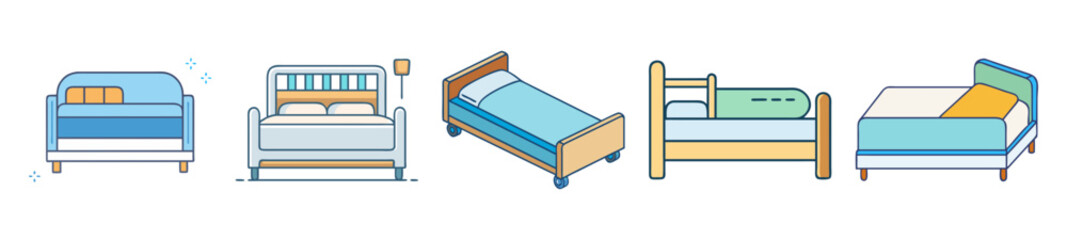 Modern teal and orange trundle bed design with drawer storage and comfortable upholstery