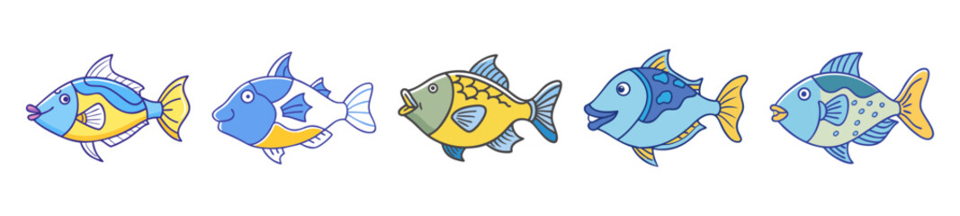 Colorful abstract swirls of blue yellow and purple paint splatters