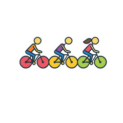 Obraz premium cycling person icon