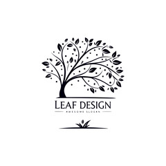 Elegant tree and leaf logo for eco, organic, and nature brand design