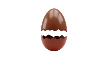 Cracked chocolate egg reveals sweet surprise