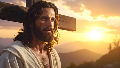 Sacrifice and Suffering: A Close-Up Depiction of the Crucified Jesus