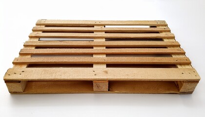 wooden pallet displayed on a white background highlighting its simple sturdy design ideal for various diy projects and storage solutions