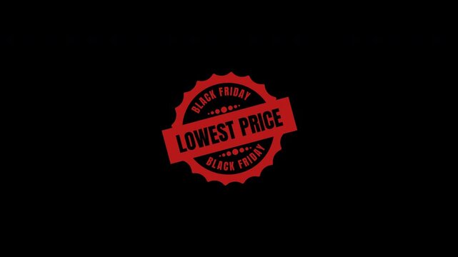 Ecommerce Promo Badge Lowest Price Animated Alpha Channel Transparent Background