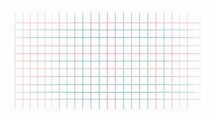 Grid pattern with intersecting red and green lines on a white background.