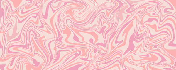 Pastel Pink Liquid Marble vector background. Feminine fluid abstract backdrop.