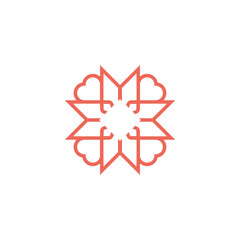 red christmas snowflake