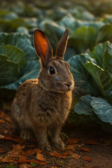 Fototapeta premium rabbit in the garden