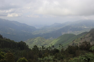 mountain landscape with clouds