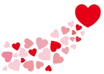 heart pink pattern design on white background illustration vector