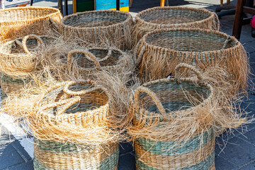 Wicker baskets. Jaffa Flea Market