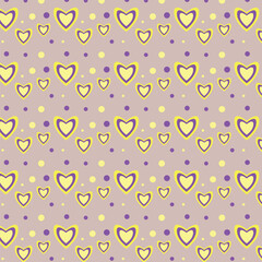 seamless pattern with colorful hearts
