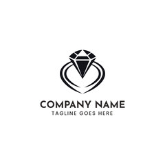 Elegant diamond ring vector illustration for jewelry brands scalable and modern design