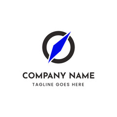 Abstract compass needle vector illustration scalable logo design for branding and identification