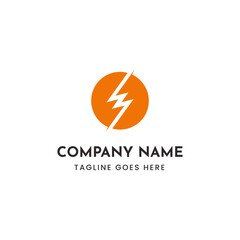 Abstract lightning bolt emblem logo vector graphic for branding and design projects