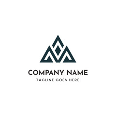Abstract geometric logo design vector scalable icon for business branding and identity