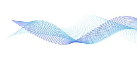 Abstract blue wave pattern illustration with gradient lines for wallpaper and business design backgrounds