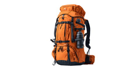 Bright orange backpack for outdoor adventures