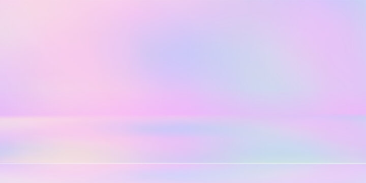 3d abstract neon studio room background. Color gradient empty wall backdrop. Mockup product presentation. Hologram platform. Showcase, promotion display. Vector illustration