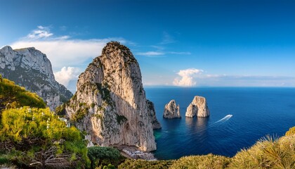 faraglioni rock formation capri campania italy