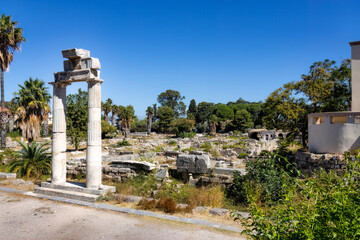 Kos Stadt mit den &Uuml;berresten und Ausgrabungen der antiken Stadt mit der Agora (Arch&auml;ologie) im September 2025