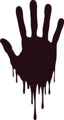 Scary Handprint Silhouette, Halloween icon