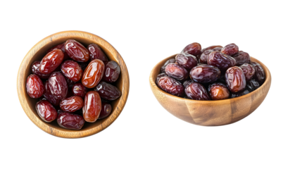 Dates in Wooden Bowl