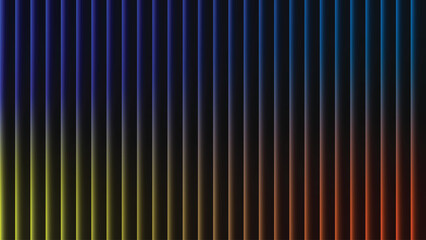 Vibrant vertical lines illuminate a dark abstract background with a smooth gradient color shift, creating a modern and futuristic design aesthetic