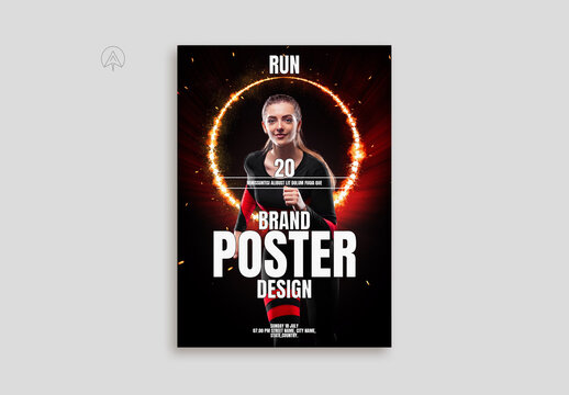 Run Brand Poster Bennar Template