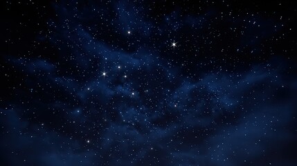 Fototapeta premium Night Sky Filled With Stars And Clouds