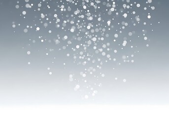 Falling Snow Sparkles: Gentle Winter Blizzard with Abstract Grey Gradient Background